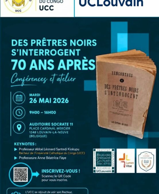 FLASH INFO : LE RECTEUR DE L’UCC DONNERA UNE CONFERENCE À L’UCLOUVAIN