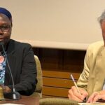 la Professeure Claudine DUMBI, Doyenne de la Faculté d’Économie et Développement en Conférence à l’Académie d’agriculture de France