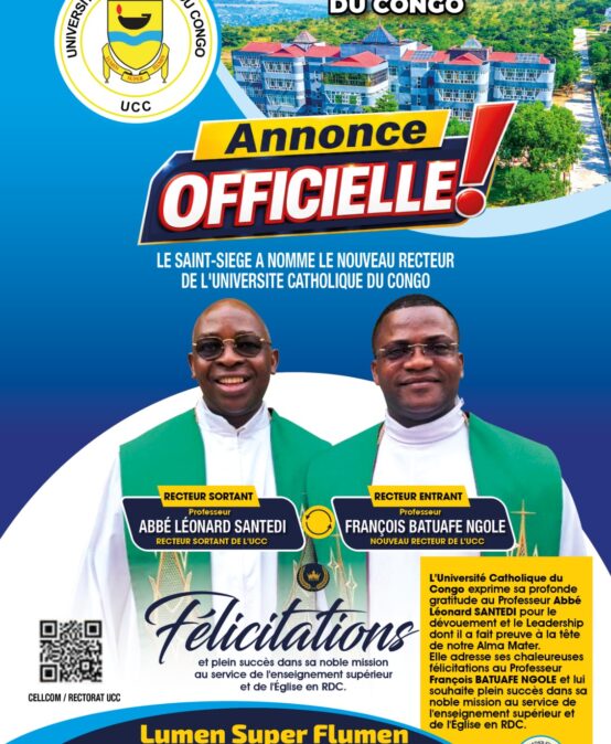 Annonce Officielle de la Nomination du nouveau Recteur de l’Université Catholique du Congo