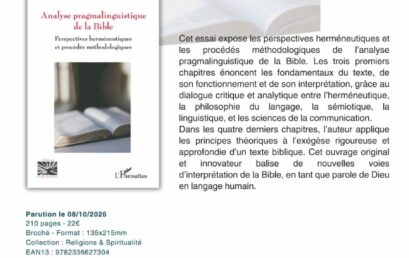 PARUTION | LE RECTEUR DE L’UCC PUBLIE UN NOUVEL OUVRAGE